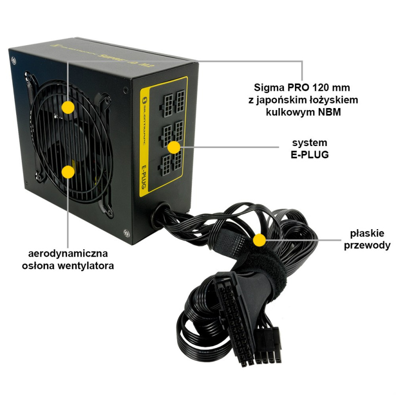 SilentiumPC Supremo M2 Gold 550W zasilacz | Sklep BlackWhite.tv